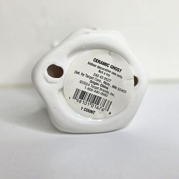 Ghost With Bat Ceramic Figurine Target Hyde And Eek Boutique Halloween 2025 NEW - Picture 7 of 7